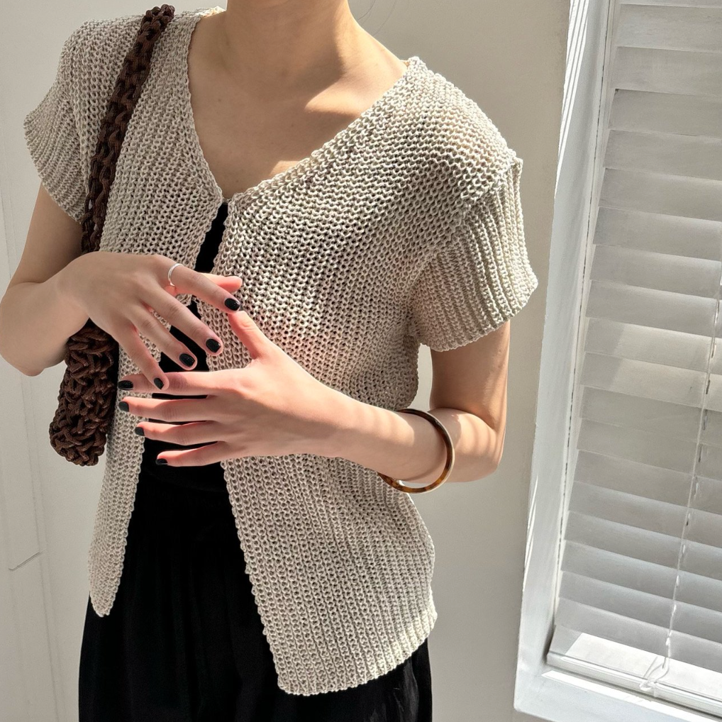 Chunky summer knit vest