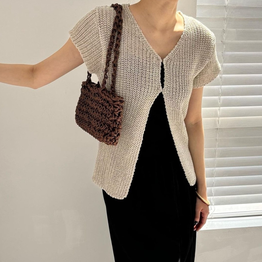 Chunky summer knit vest