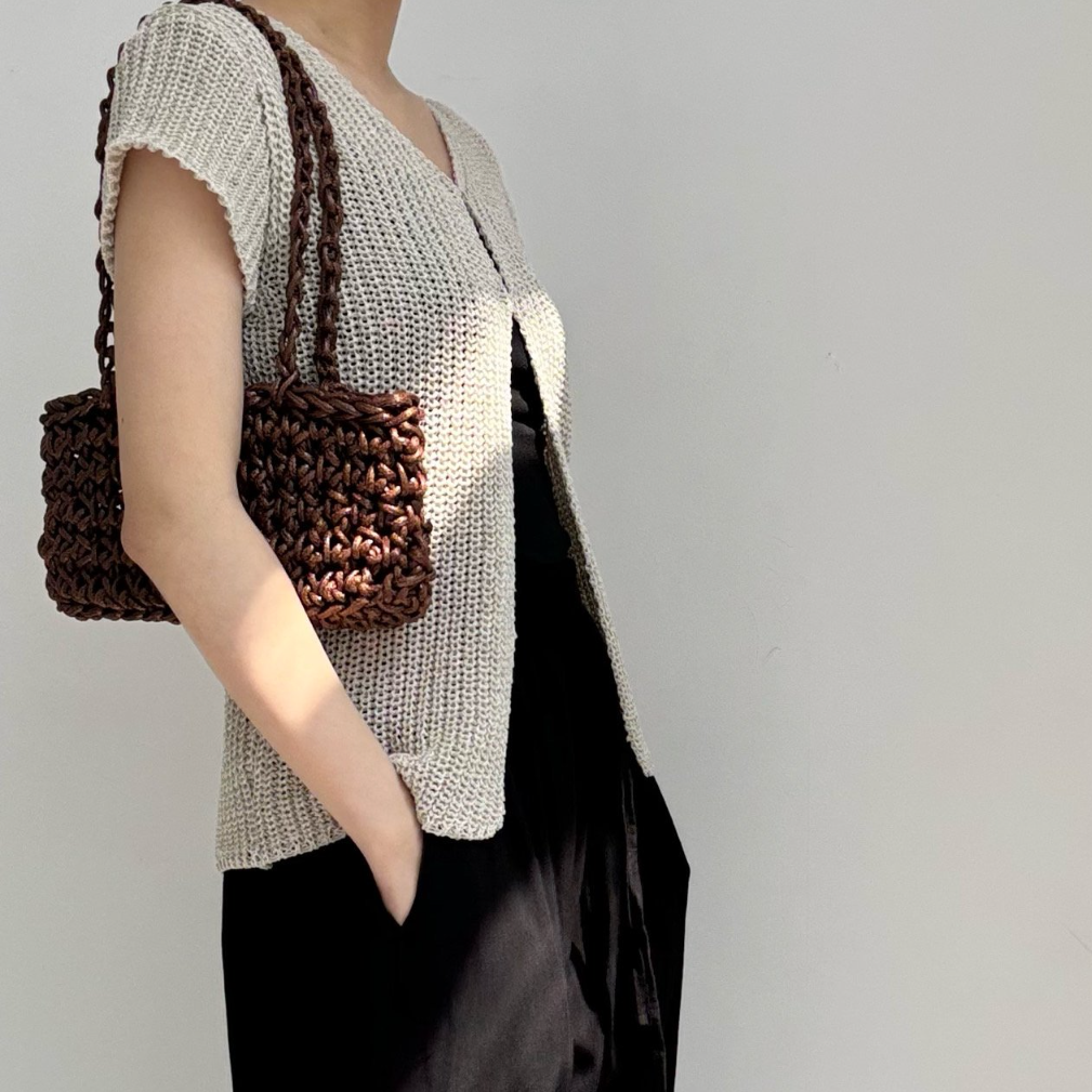 Chunky summer knit vest