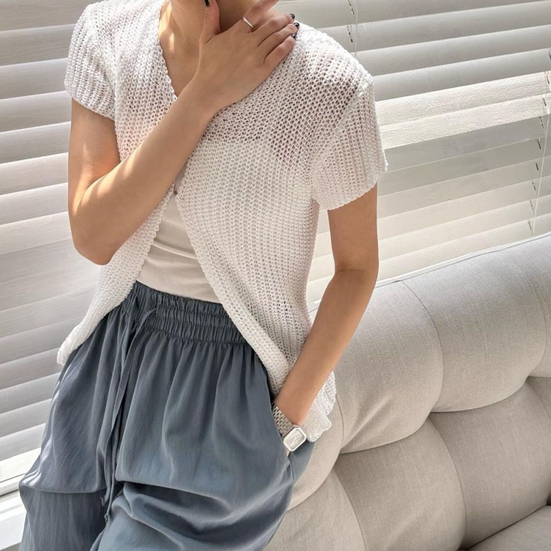 Chunky summer knit vest