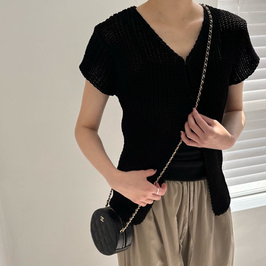 Chunky summer knit vest