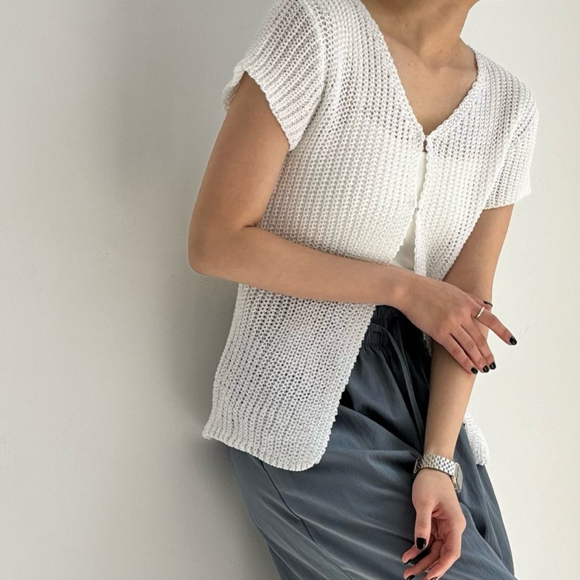 Chunky summer knit vest