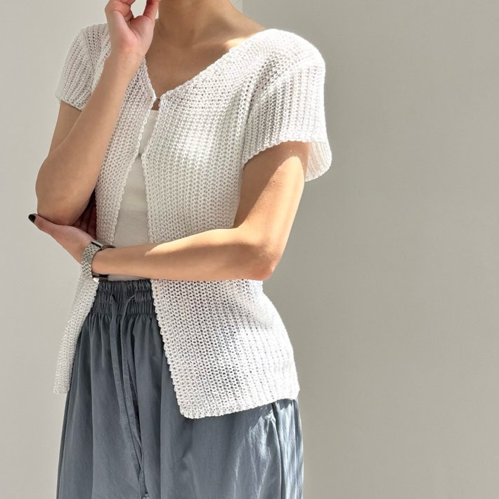 Chunky summer knit vest