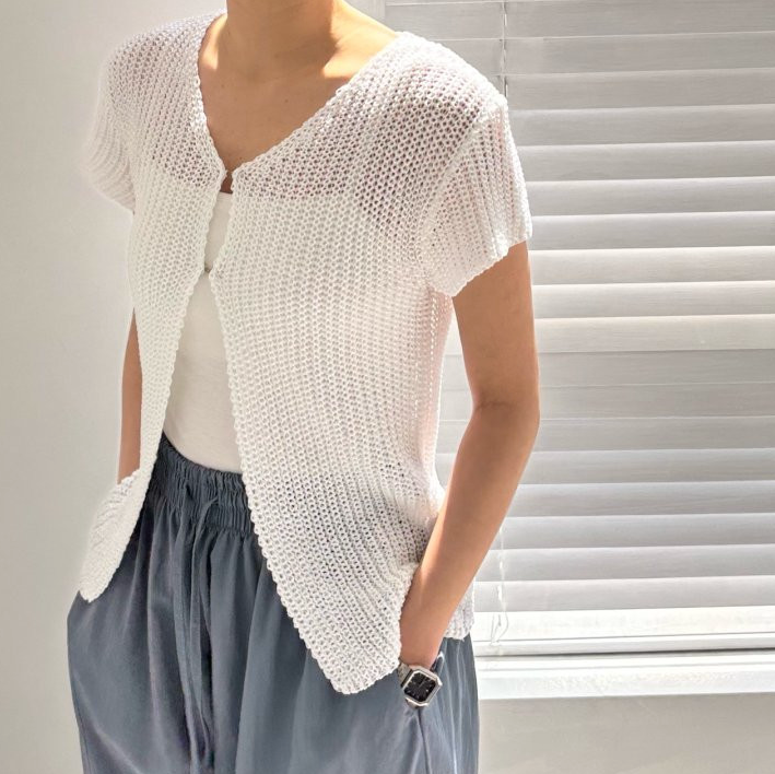 Chunky summer knit vest