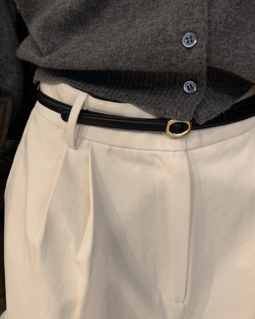 Gold ring thin belt