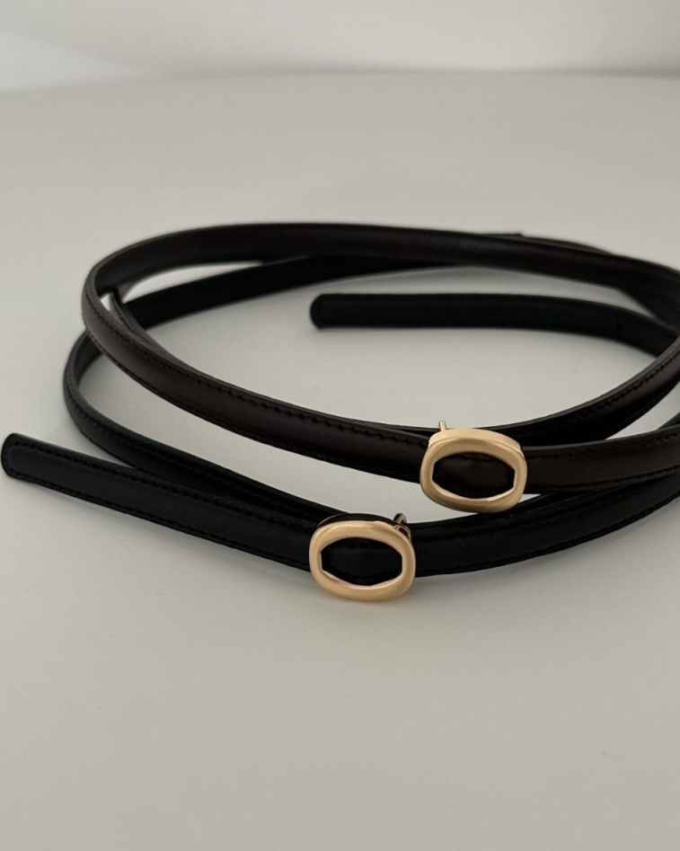 Gold ring thin belt