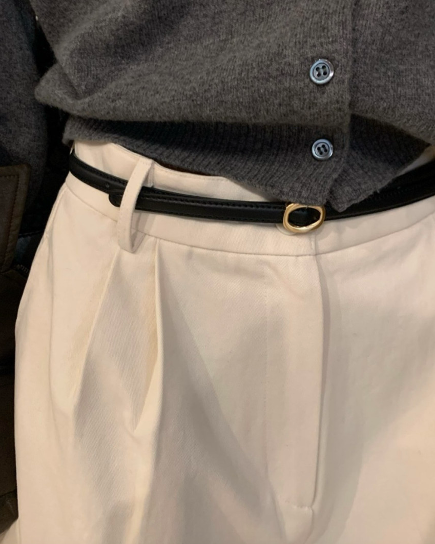 Gold ring thin belt