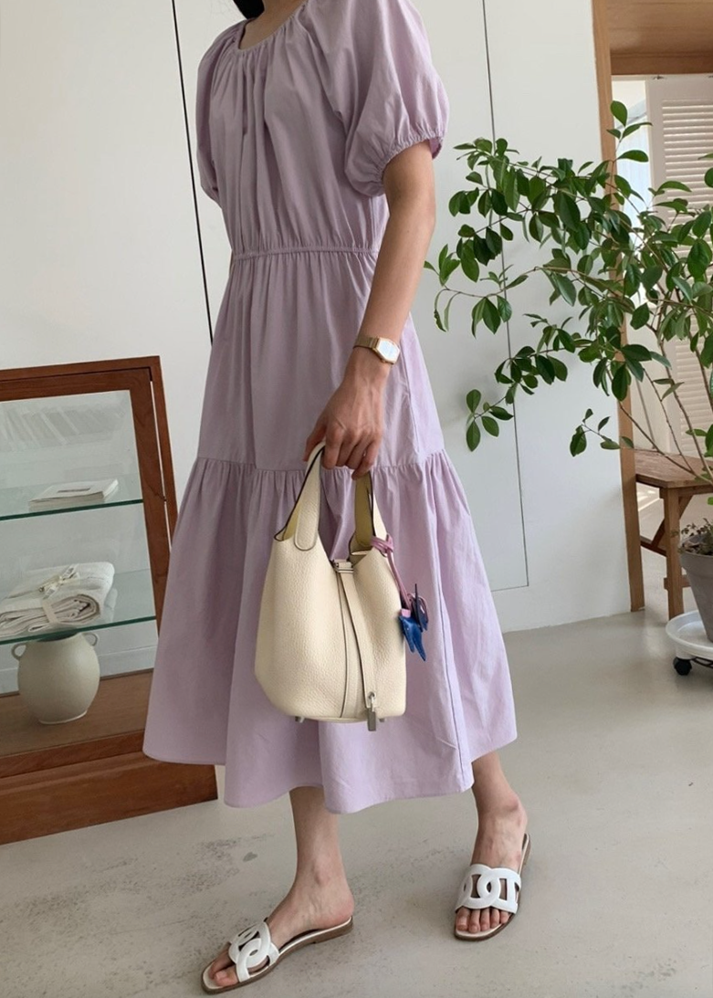 Pastel shirring dress