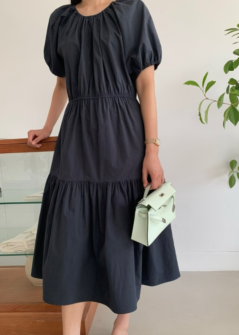 Pastel shirring dress