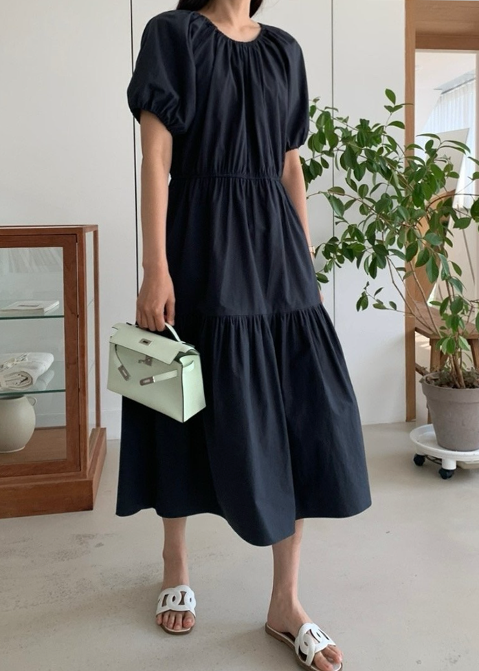 Pastel shirring dress