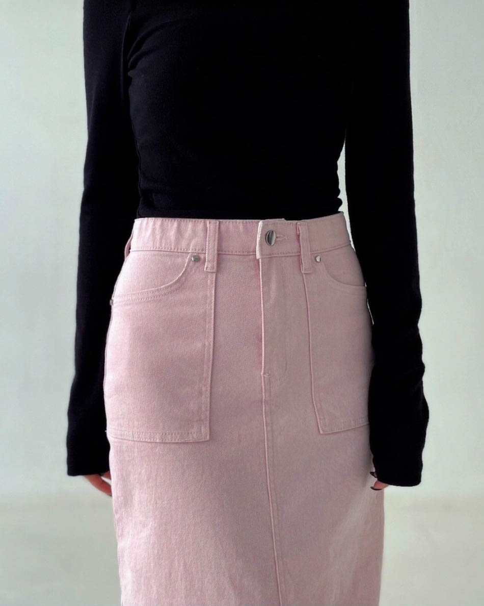 Big pocket cotton skirt