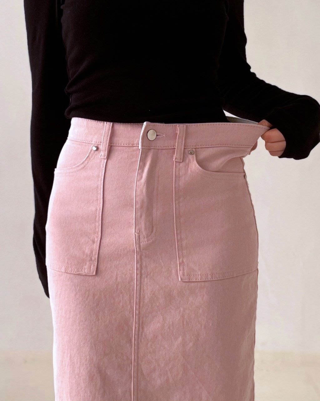 Big pocket cotton skirt
