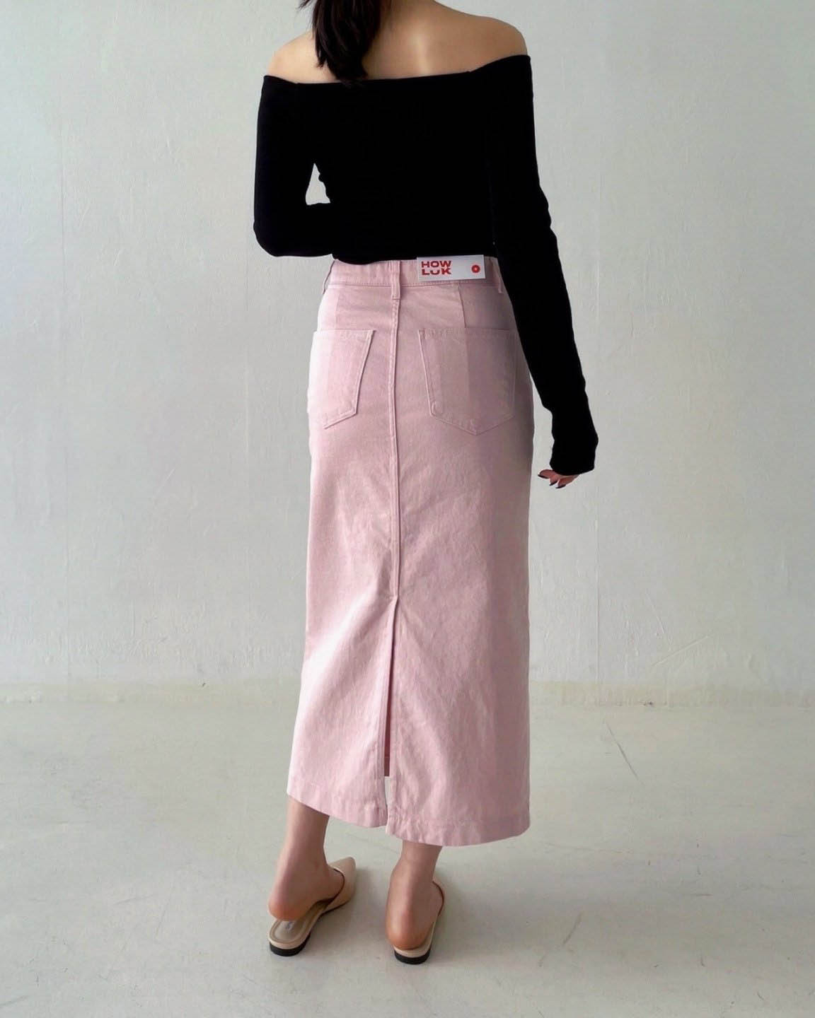 Big pocket cotton skirt