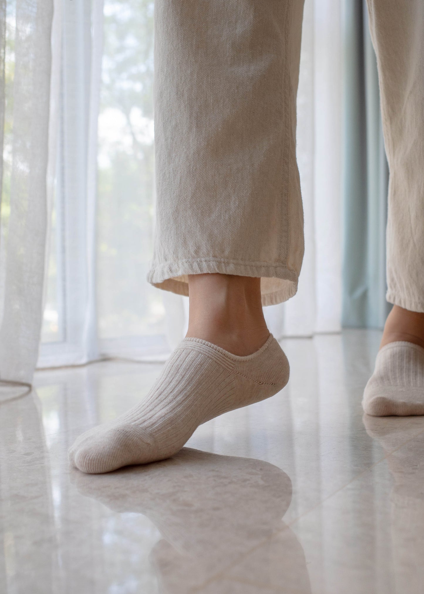 Ribbed cotton Footsies