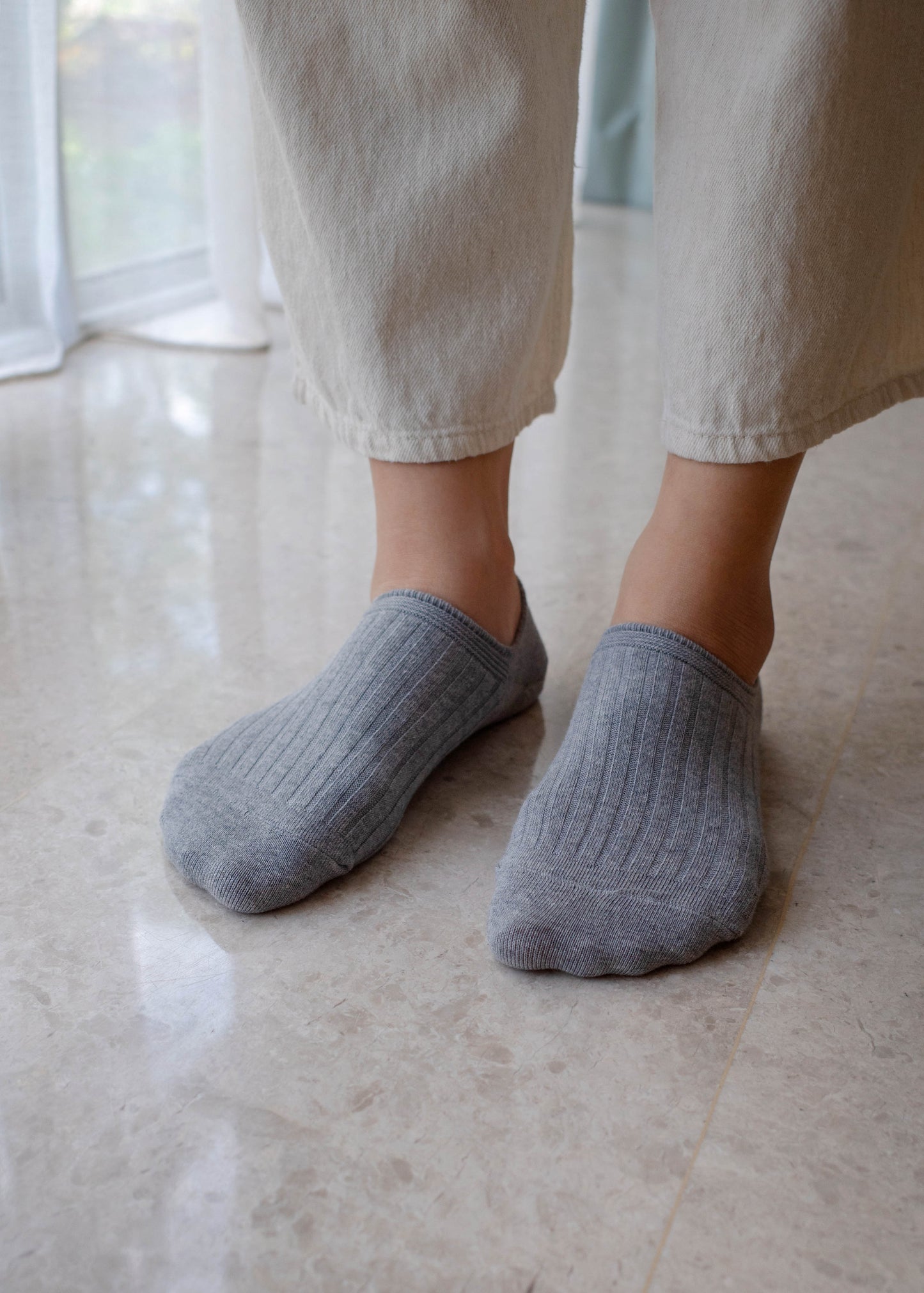 Ribbed cotton Footsies