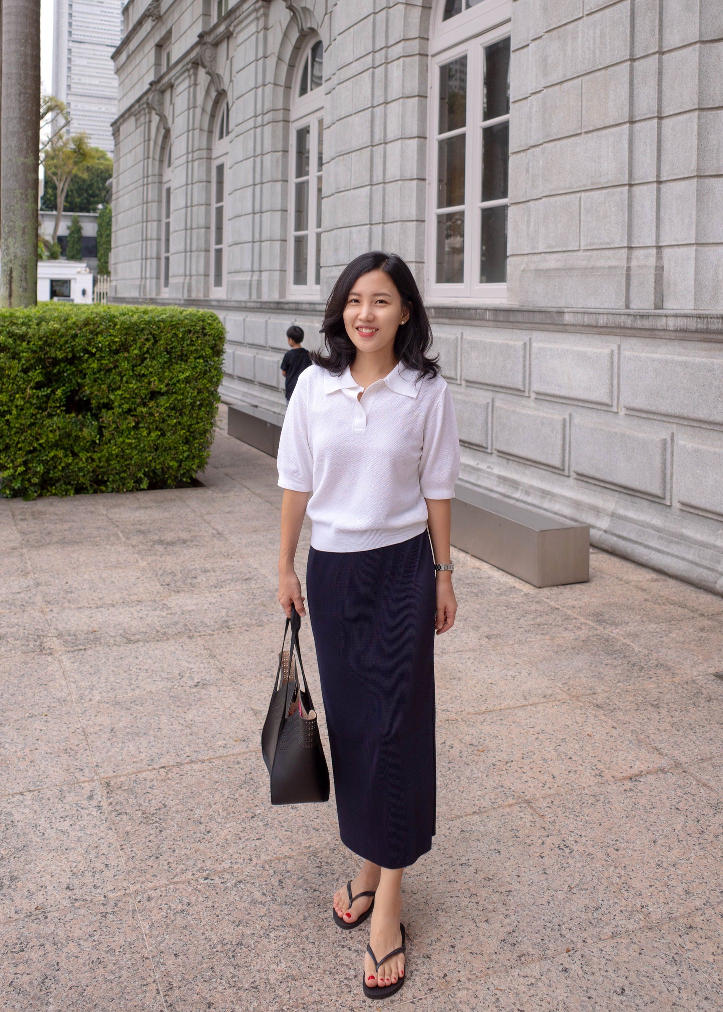 Pleats long skirt