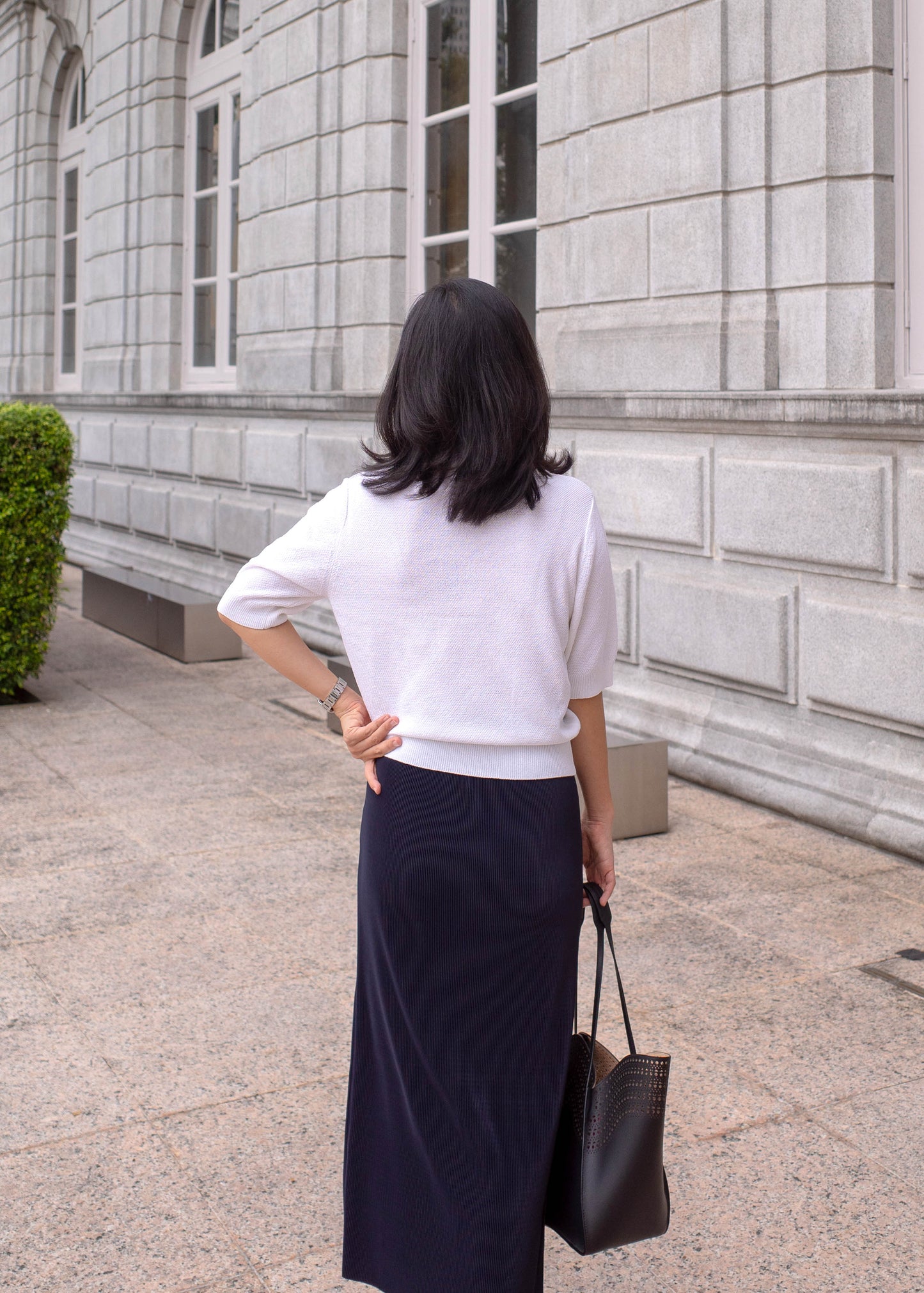Pleats long skirt