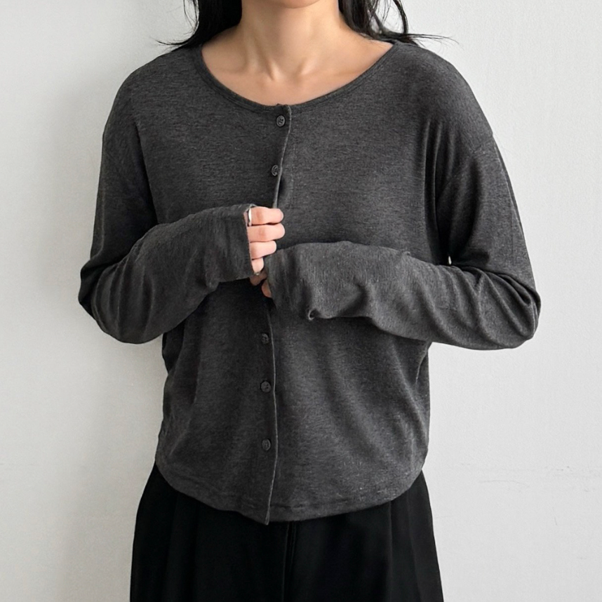 Rayon basic cardigan