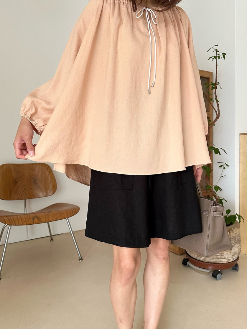 Linen bohemian blouse