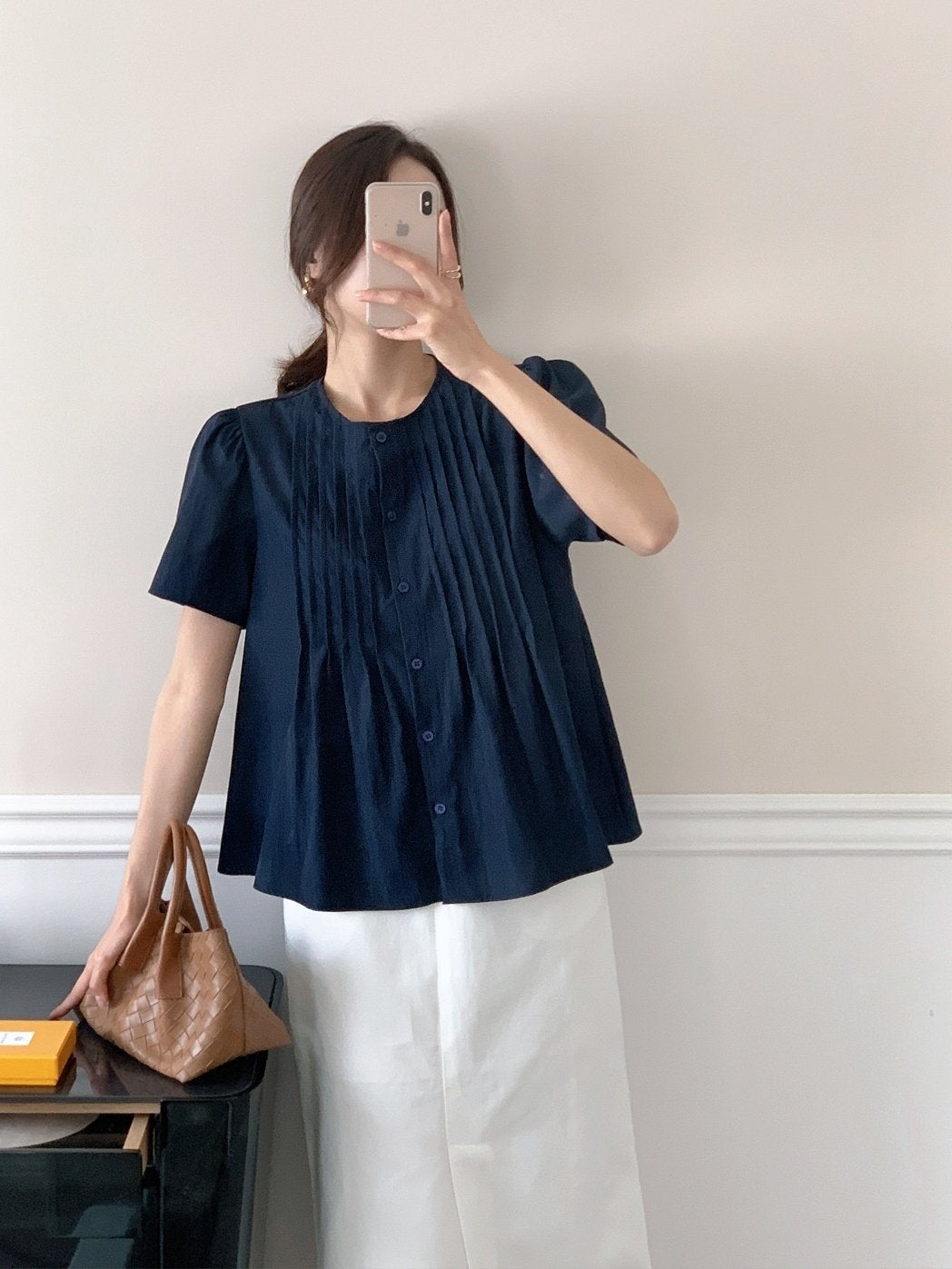 Pintuck blouse