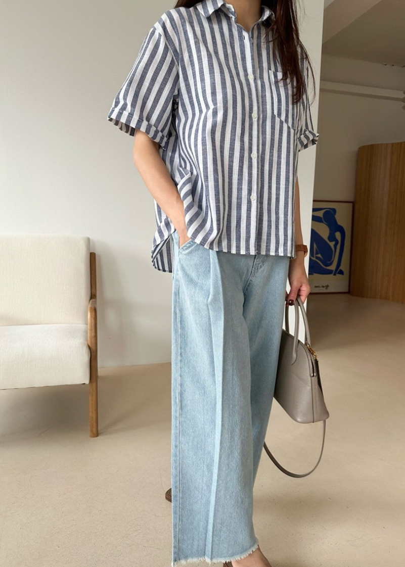 Striped cotton shirt