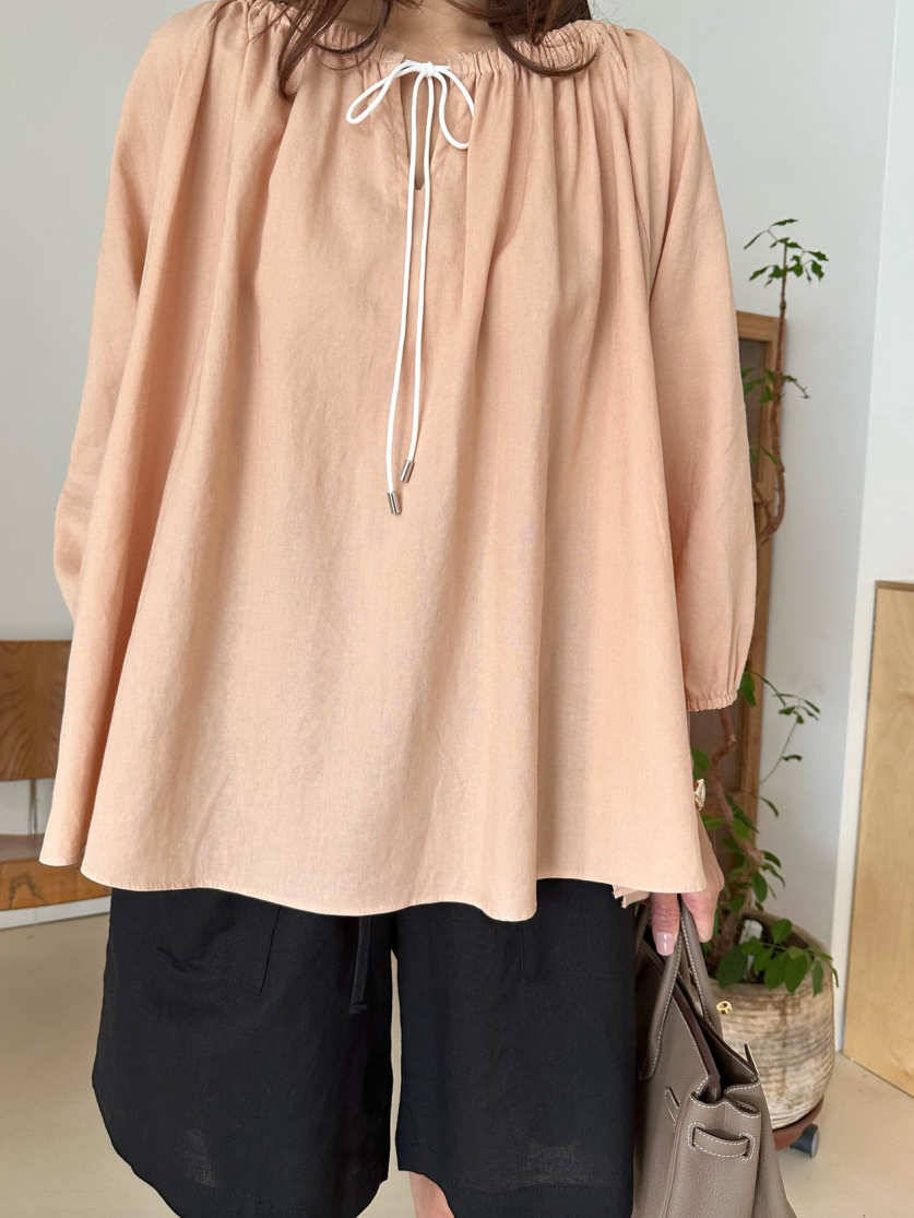 Linen bohemian blouse