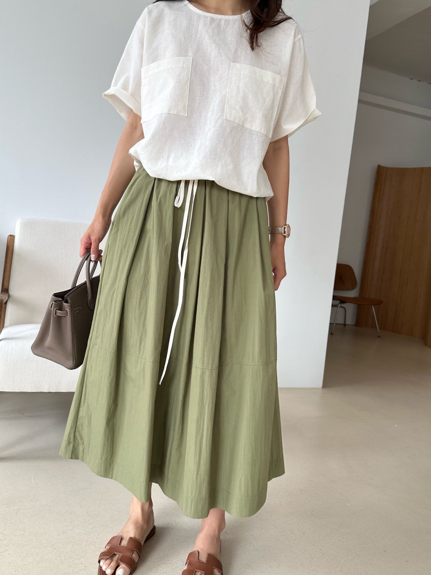 Linen pocket blouse