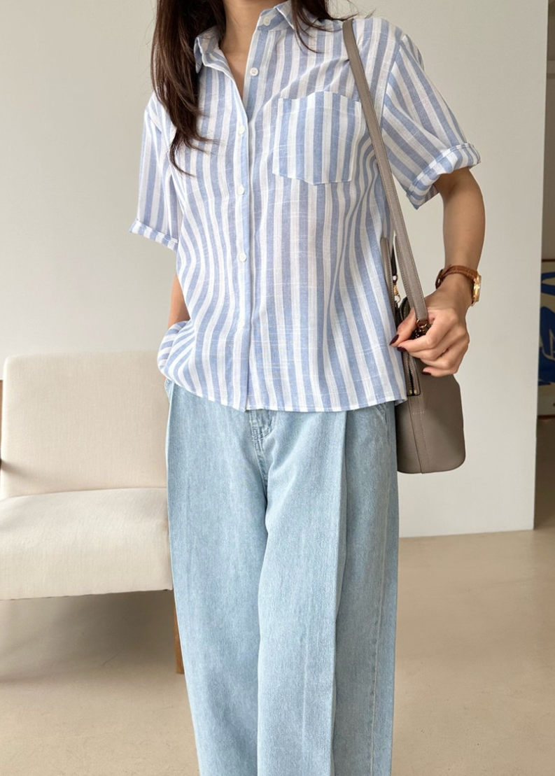 Striped cotton shirt