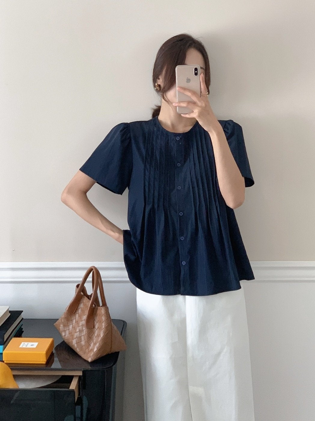 Pintuck blouse
