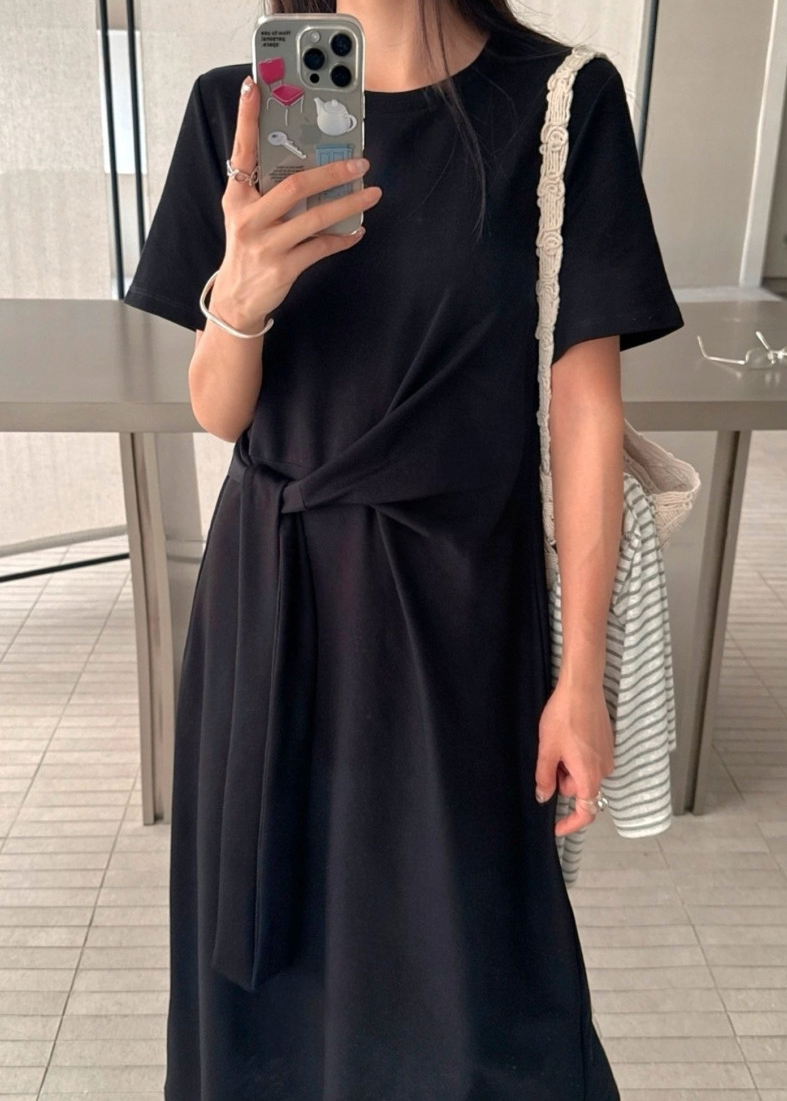 Waist sash dress