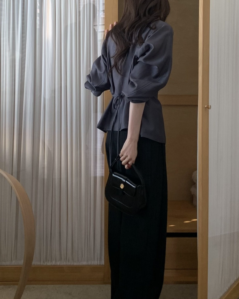 Tencel collar blouse