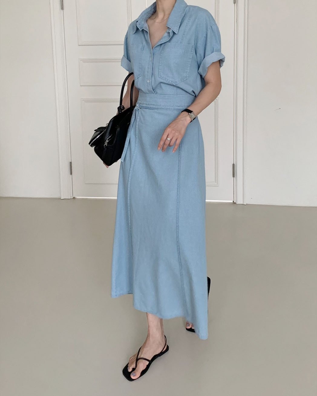 Tencel denim skirt set