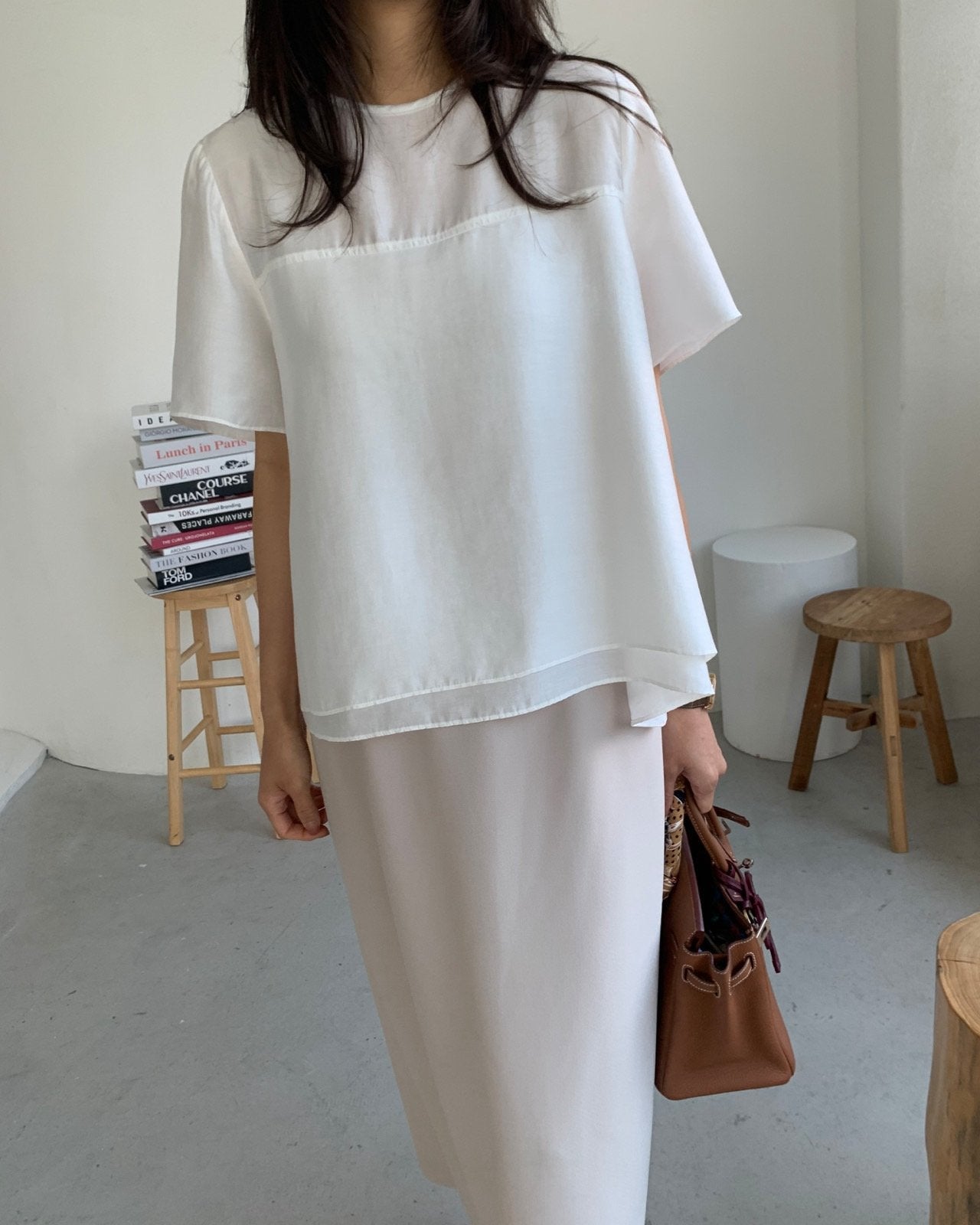 Double-layered blouse