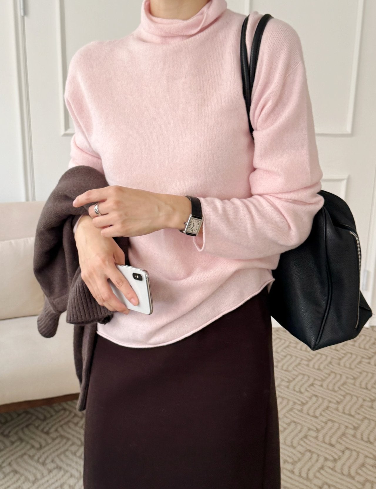 (F/W) Wholegarment high-neck knit top