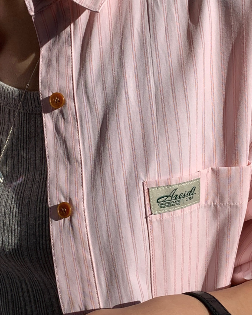 AREING boxy striped shirt