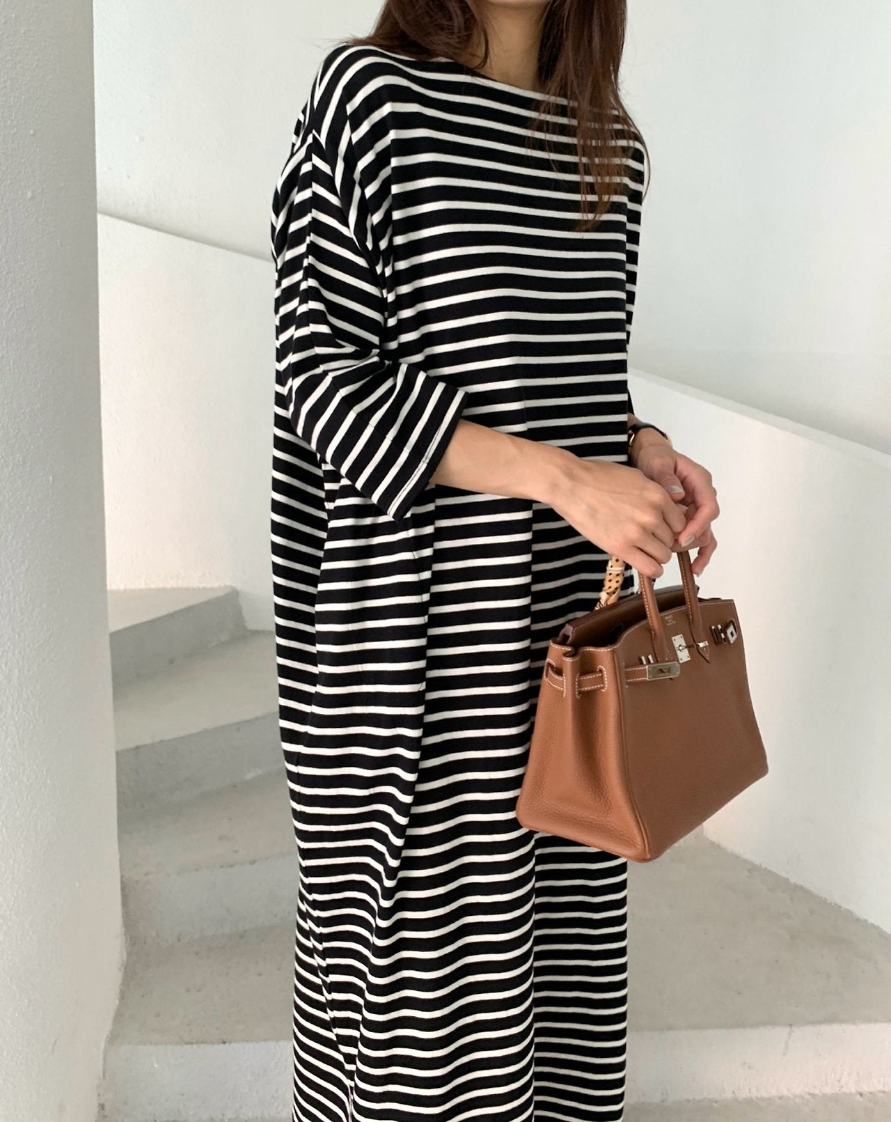 Striped long dress
