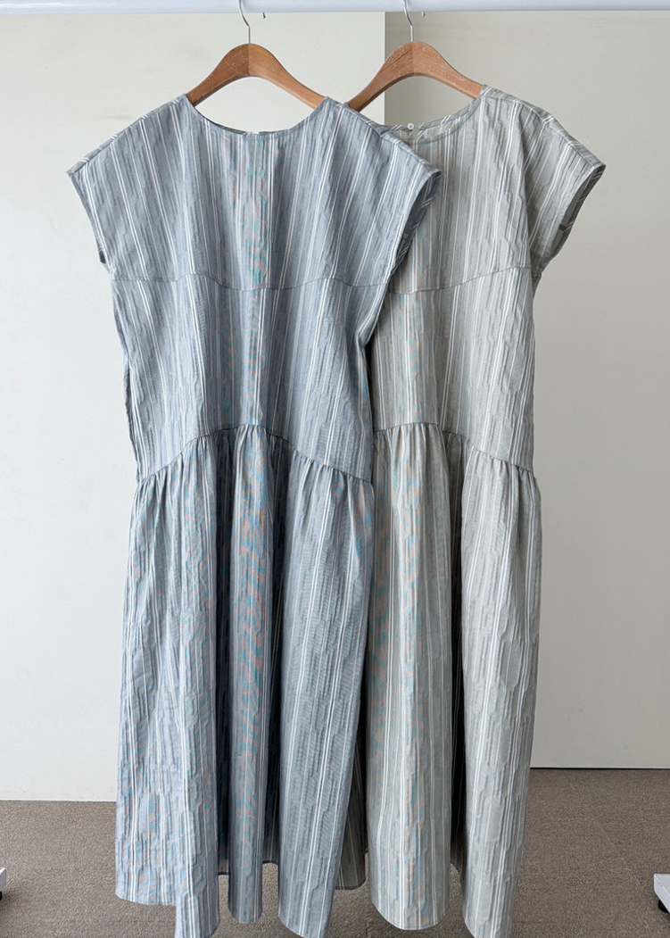 Seersucker striped dress