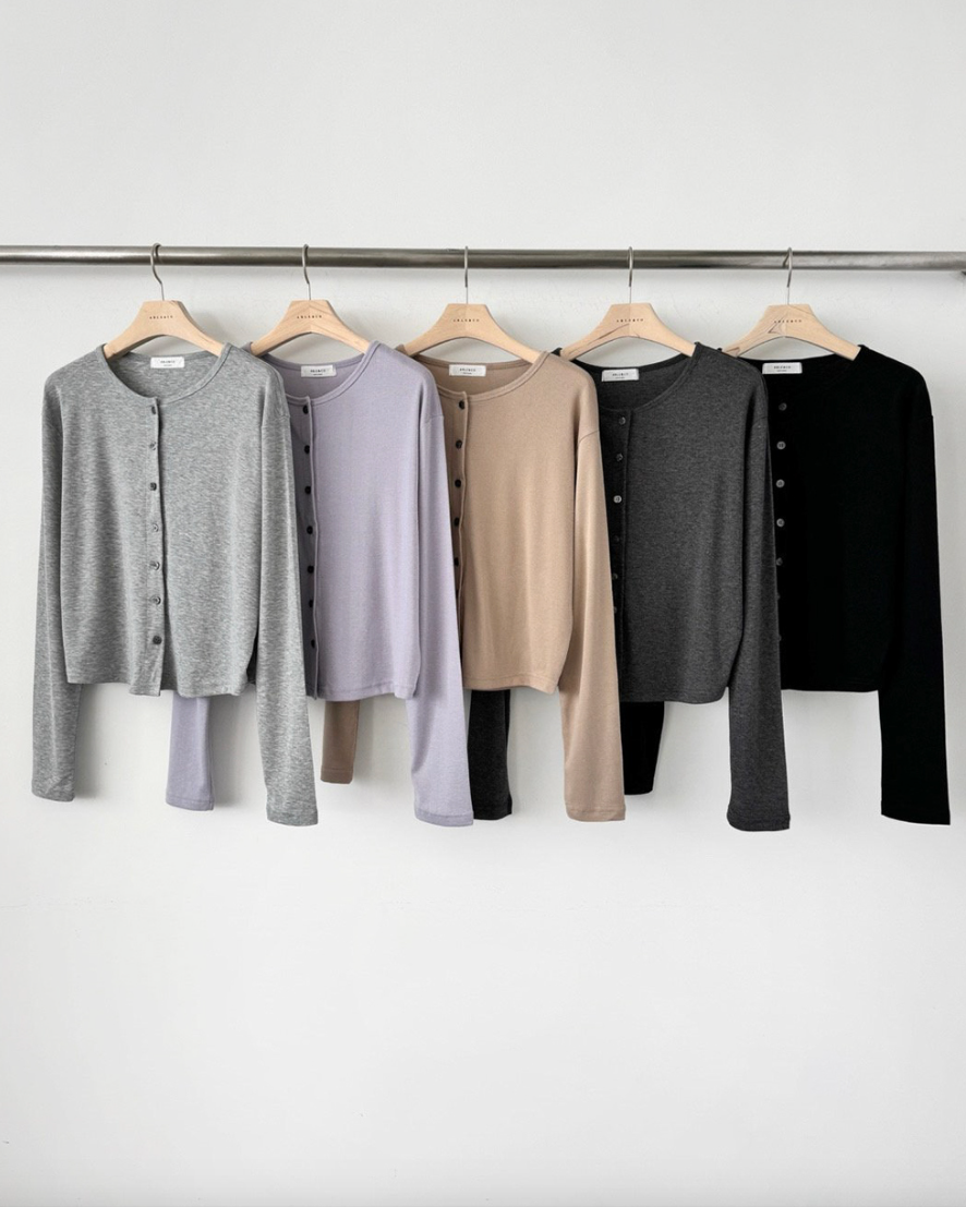 Rayon basic cardigan