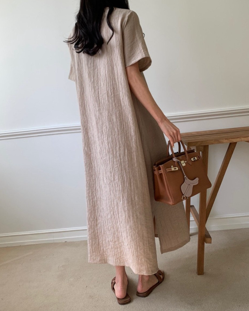Minimal round neck dress