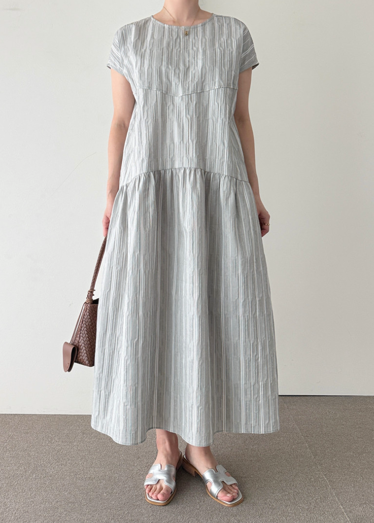 Seersucker striped dress