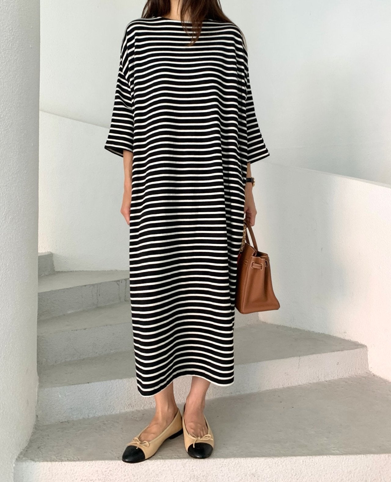 Striped long dress