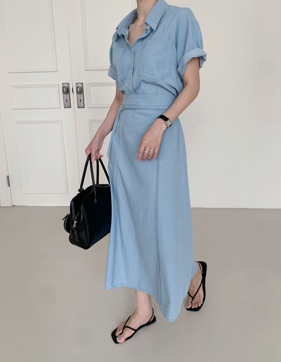 Tencel denim skirt set