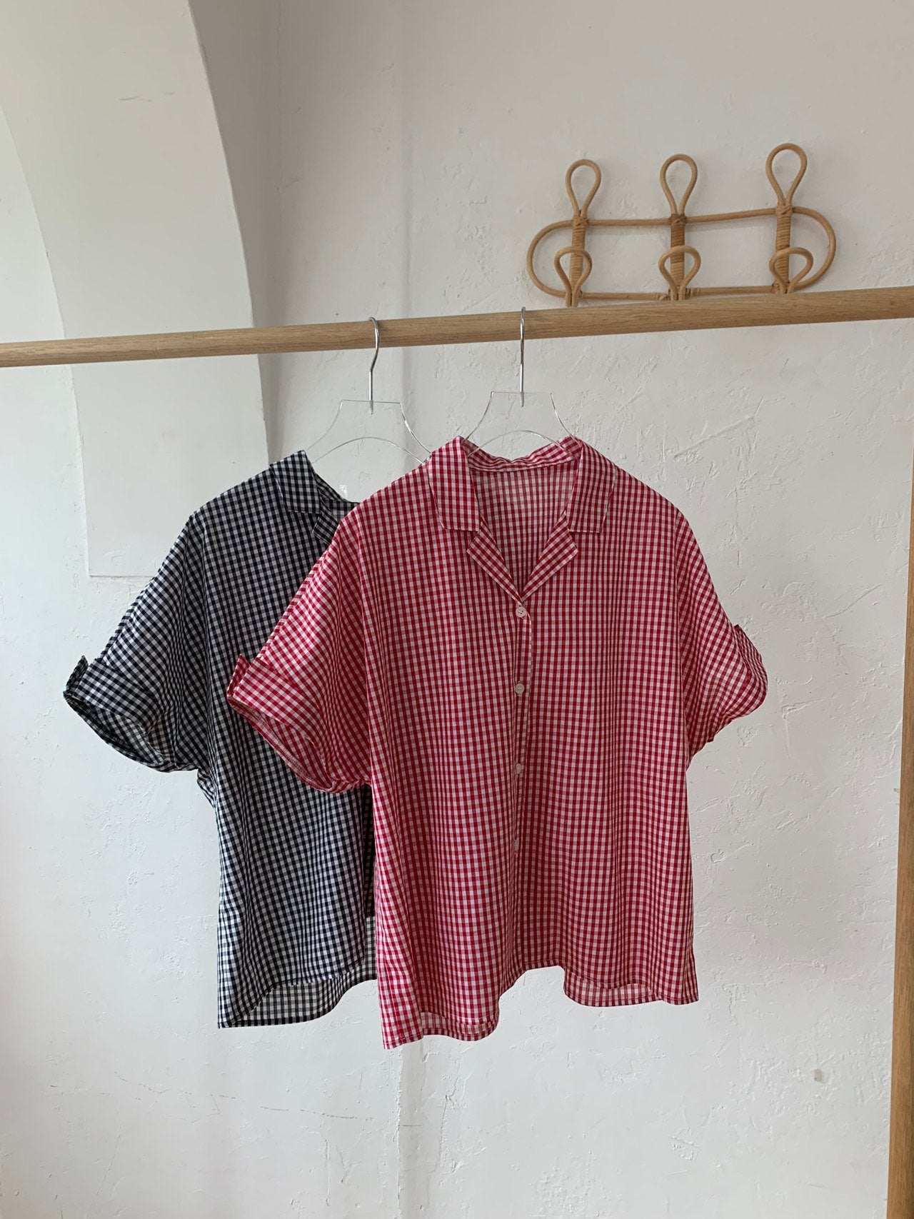 Gingham checkered shirt