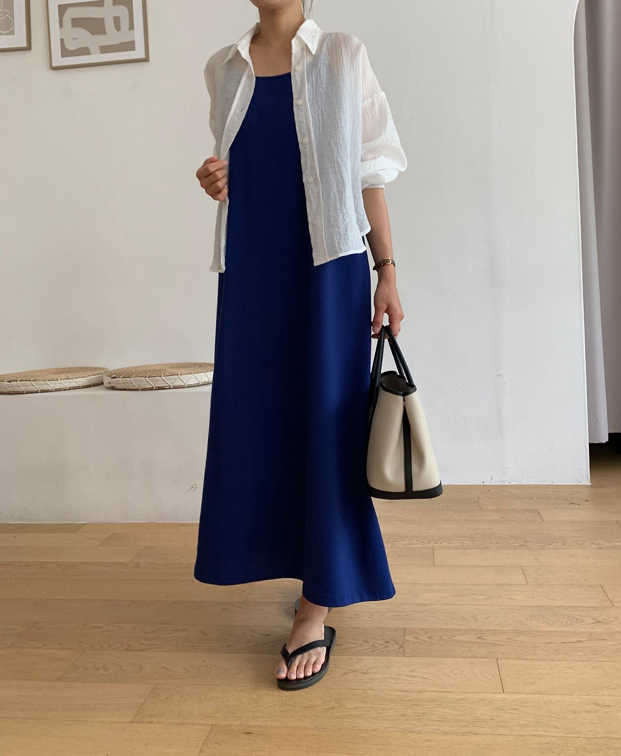 Sleeveless cotton dress