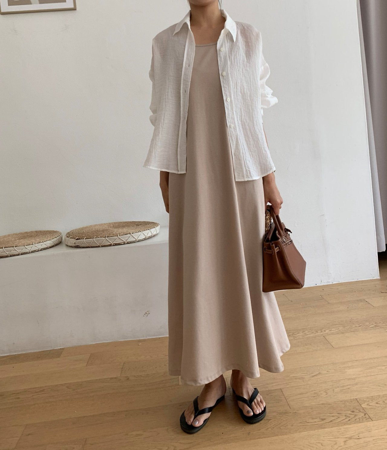 Sleeveless cotton dress