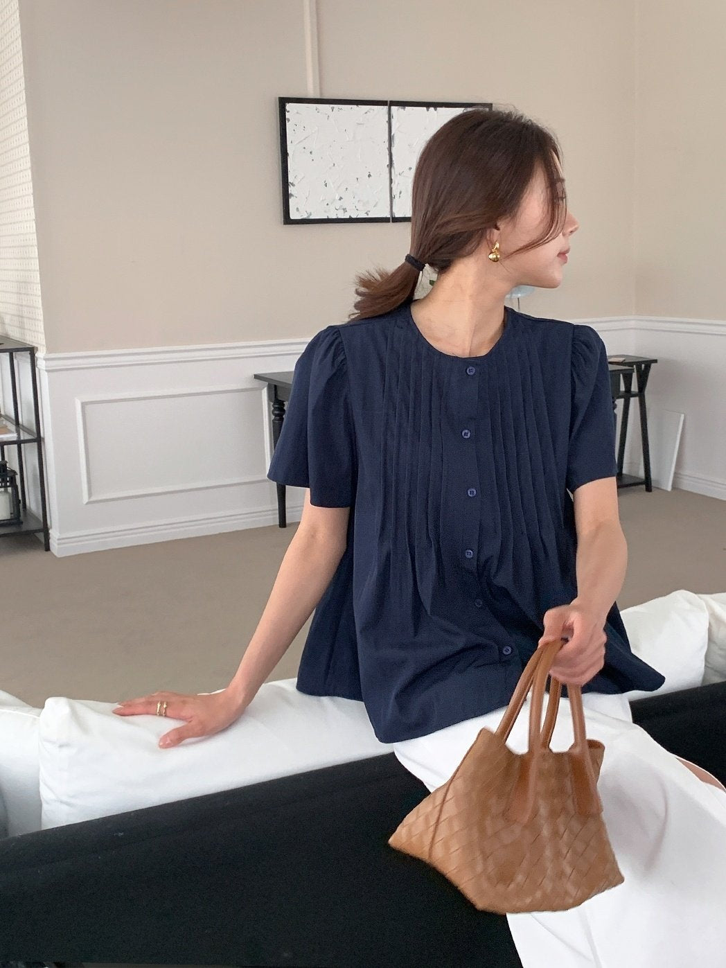 Pintuck blouse