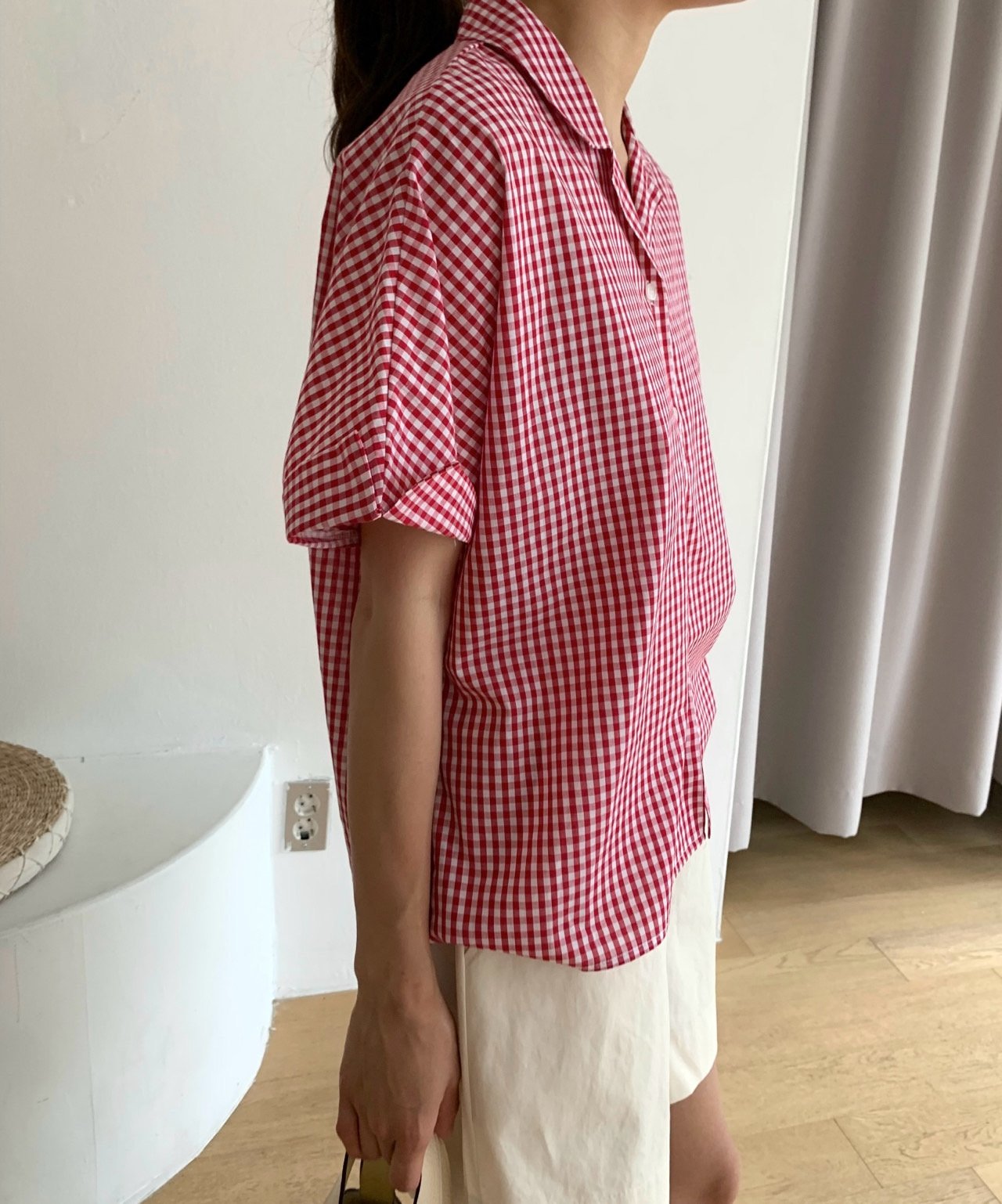 Gingham checkered shirt