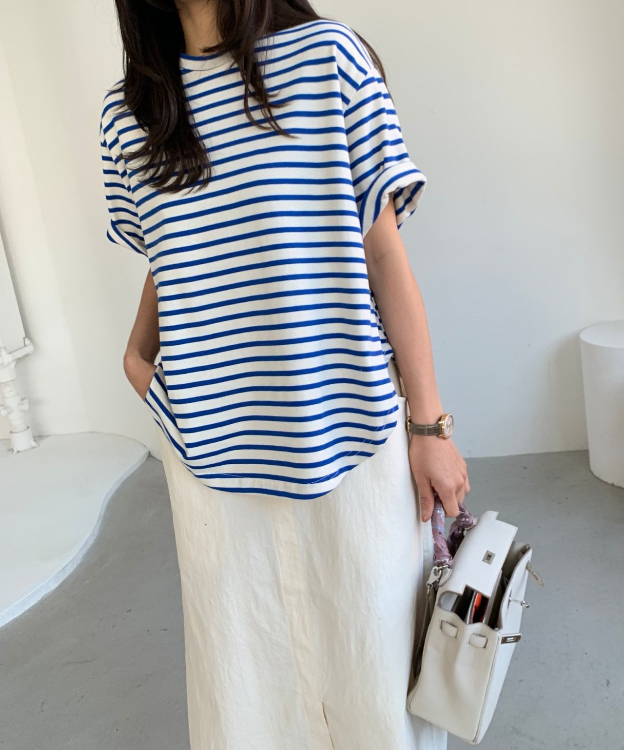 Batwing striped t-shirt