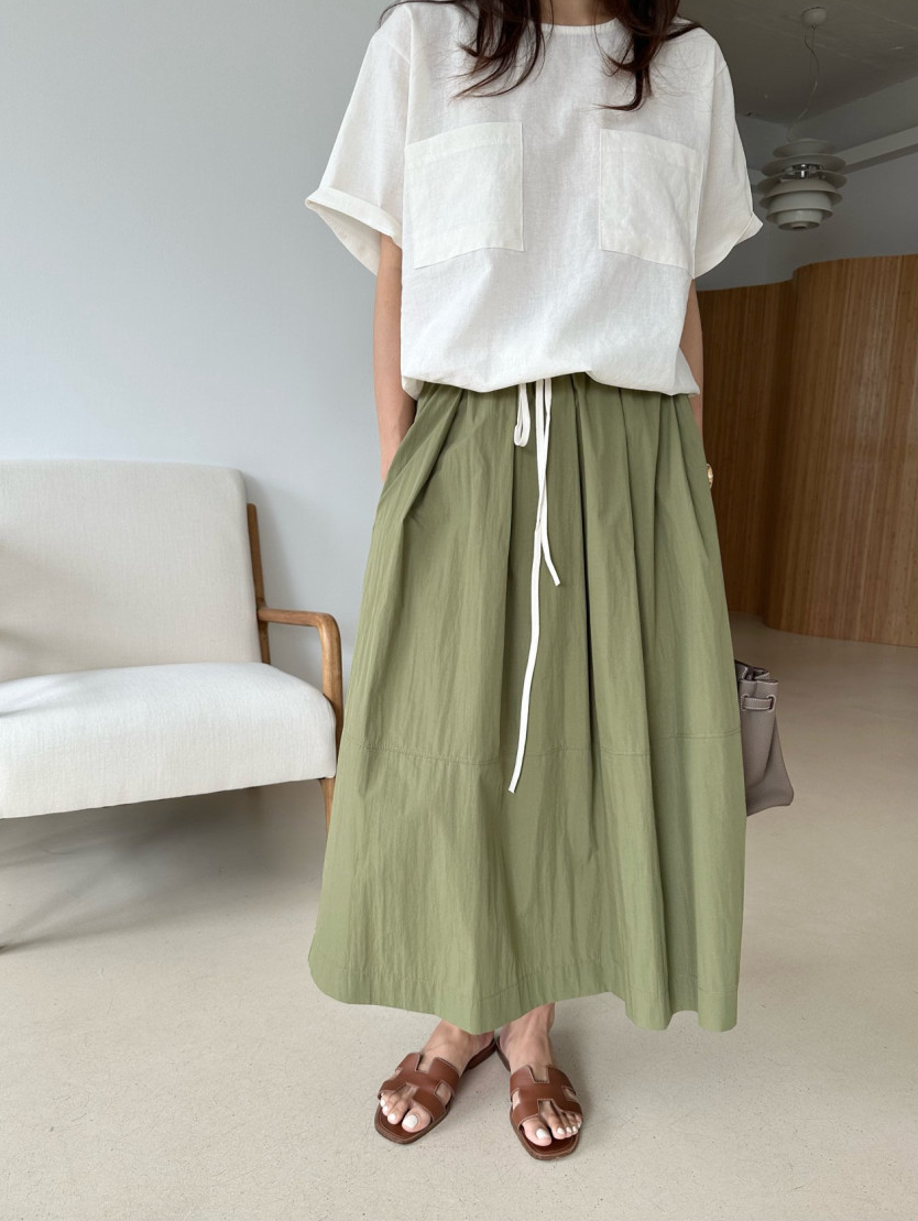 Linen pocket blouse