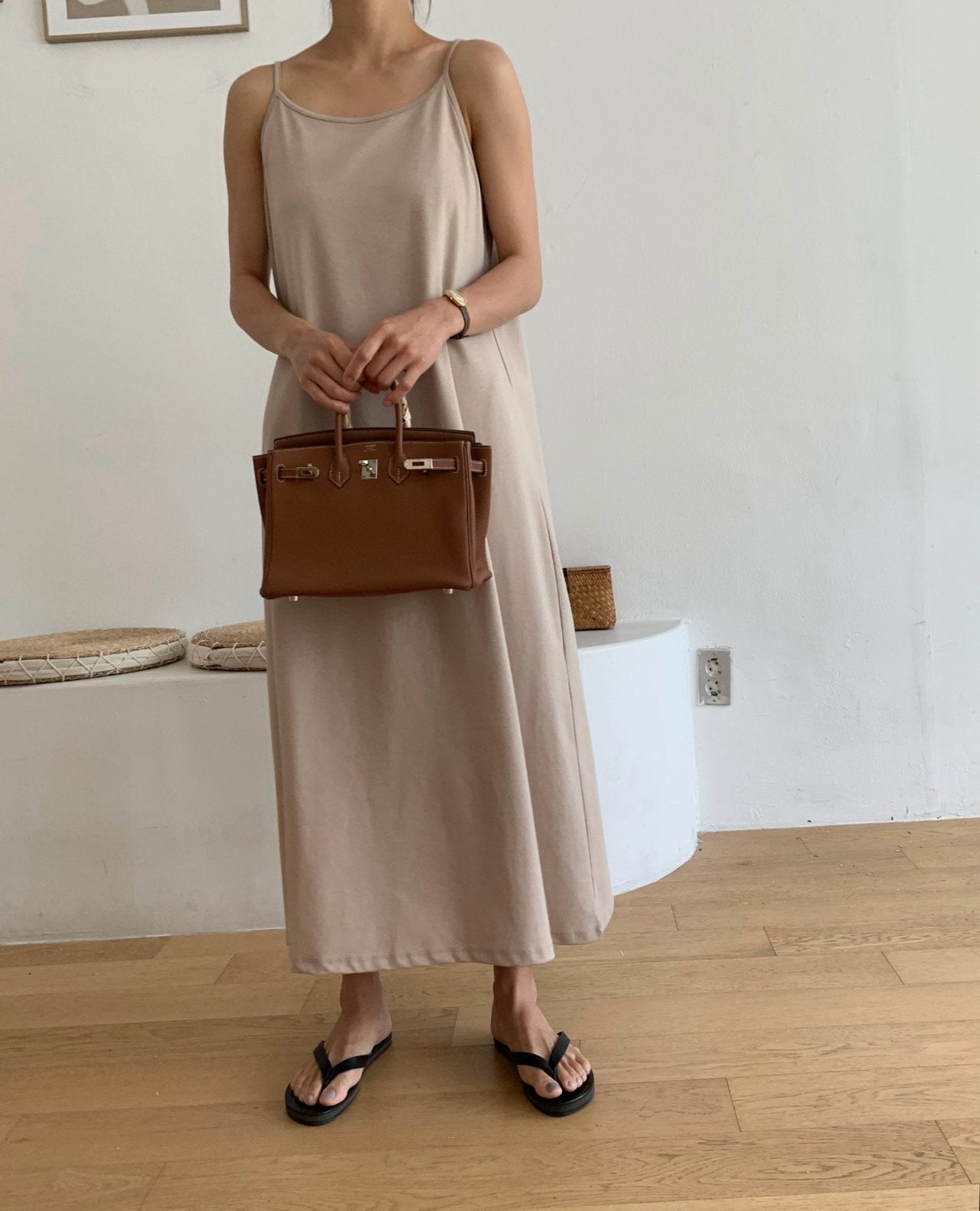 Sleeveless cotton dress